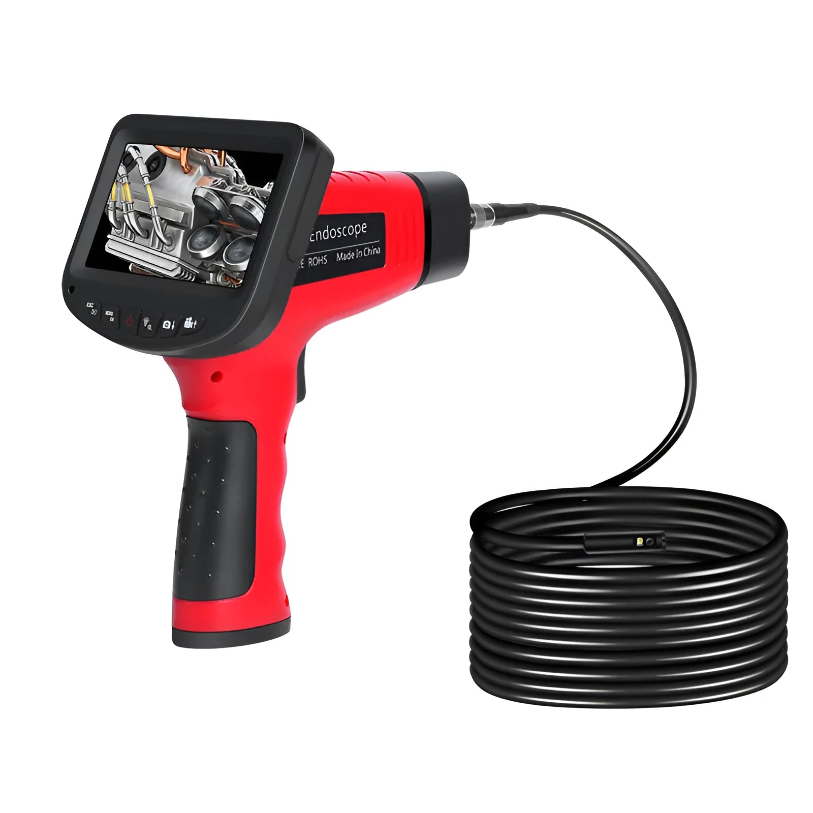 8.5mm dual-lens endoscope HD camera with snake pipeline and hard wire length options.