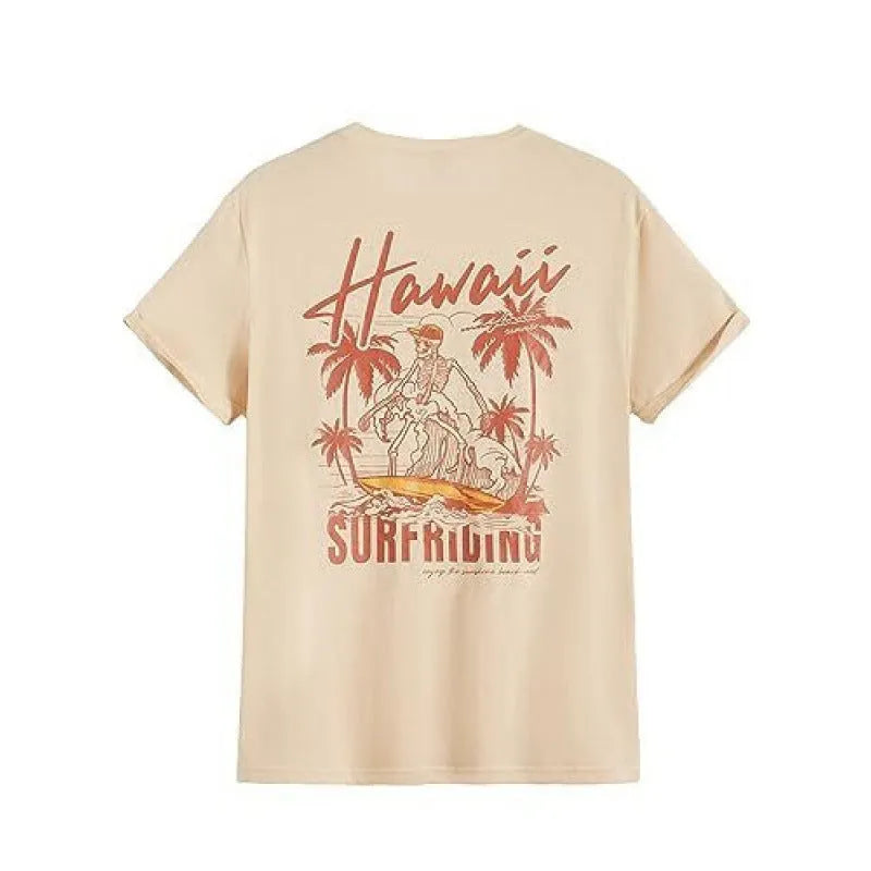 Men's printed street style short-sleeved t-shirt with digital pattern on polyester fabric