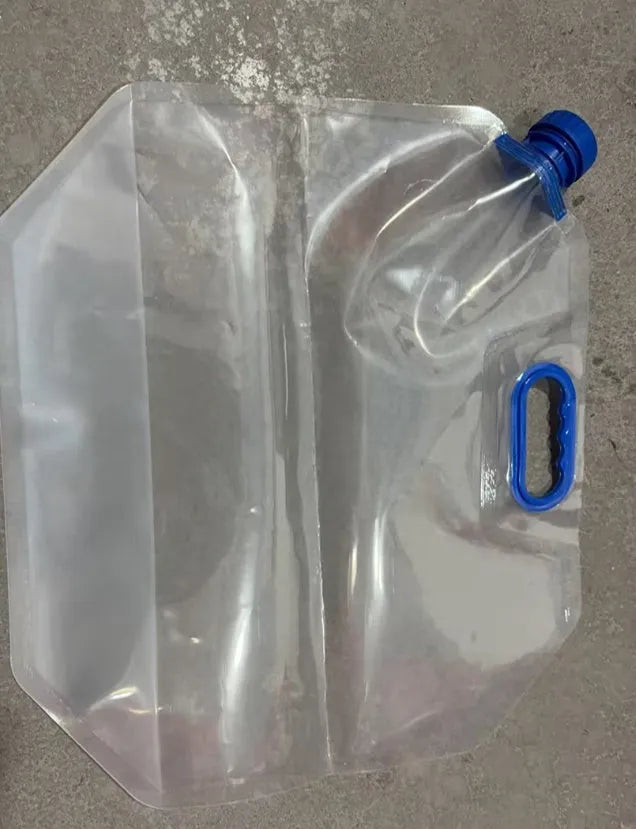 Folding water bag, transparent plastic, 5L 10L 15L capacity, double layer 40 silk, portable camping storage