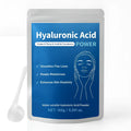 Clear hyaluronic acid powder in a 150g jar for DIY skincare serum making