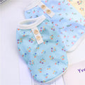 Dog summer pyjamas four-legged homewear in yellow, green, and sky blue, sizes S to XXL