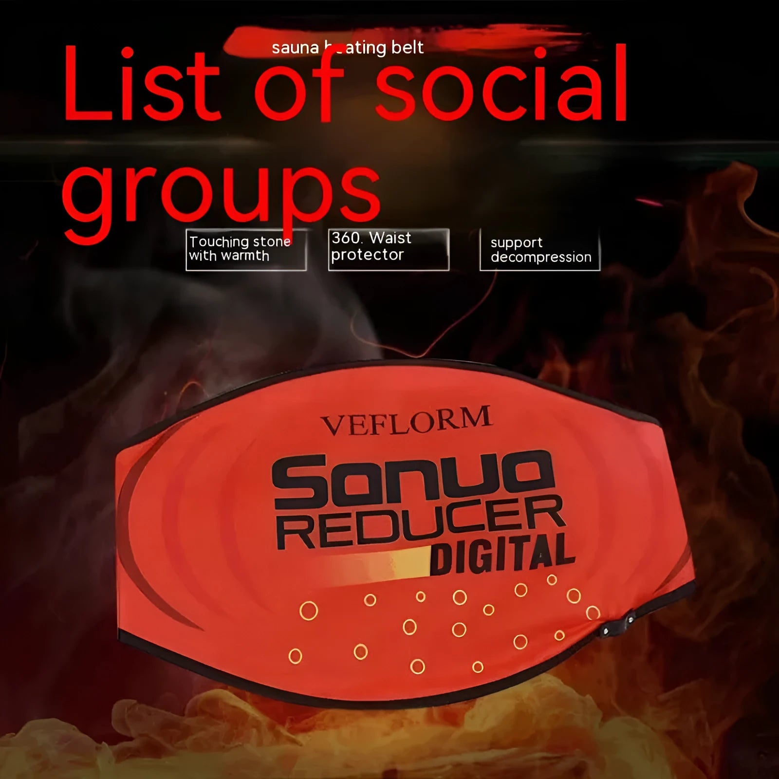 Sauna massage fat burning waist support belt for adults, shown in thick and thin options