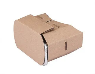 Corrugated paper virtual reality glasses for smartphones with 153x83mm dimensions