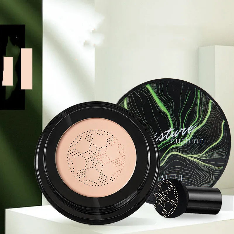 Air cushion BB cream with mushroom sponge in compact case, Ivory 01 shade