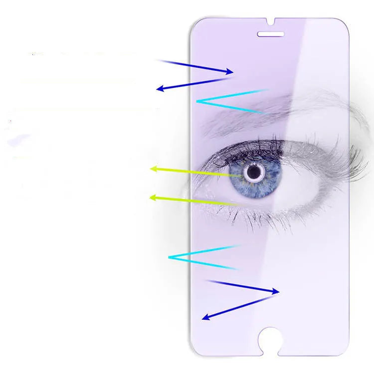 Tempered glass screen protector with violet light colour for Vivo smartphones