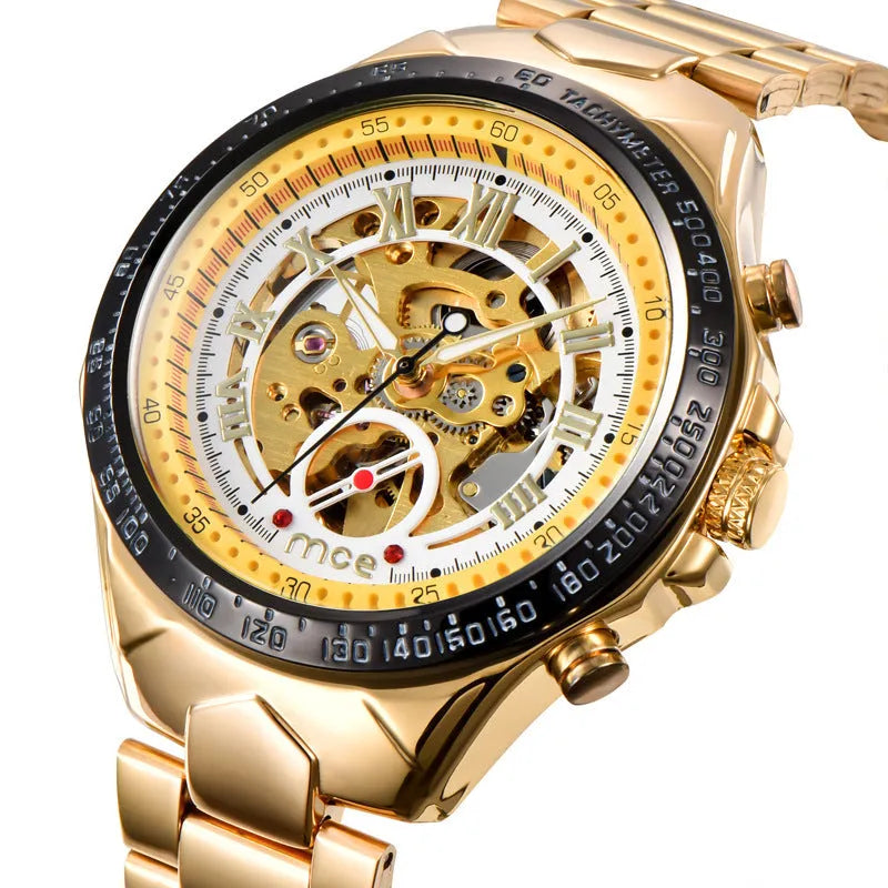 MCE men's mechanical watch with explosion-proof construction in industrial design