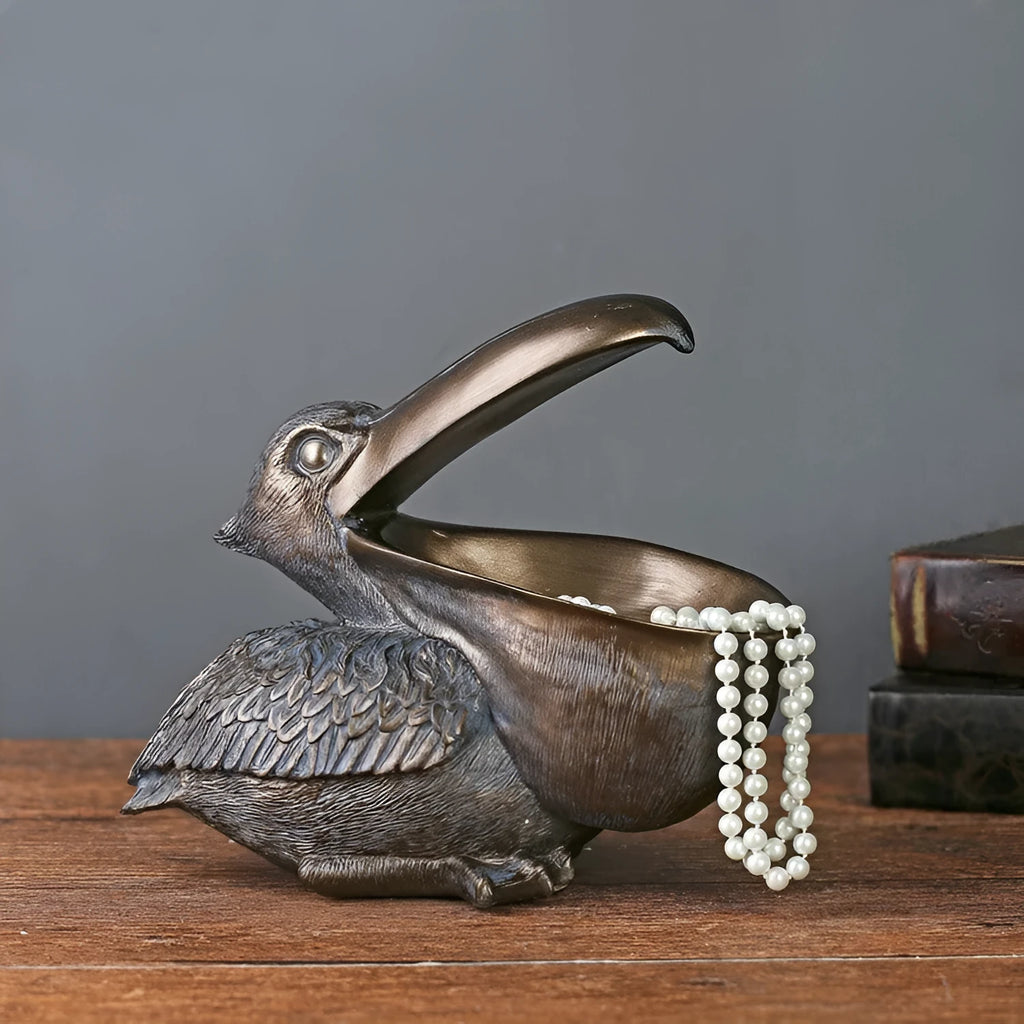 Creative European-style resin home decoration in champagne colour for key storage near door or wine cabinet