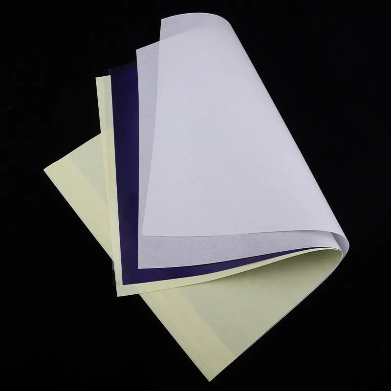 A4 tattoo transfer paper and transfer paste gel for creating tattoo stencils with clear lines