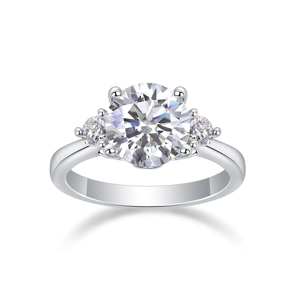 Starry Night Brilliance gold-plated S925 silver wedding ring set with 2-carat moissanite in gift box