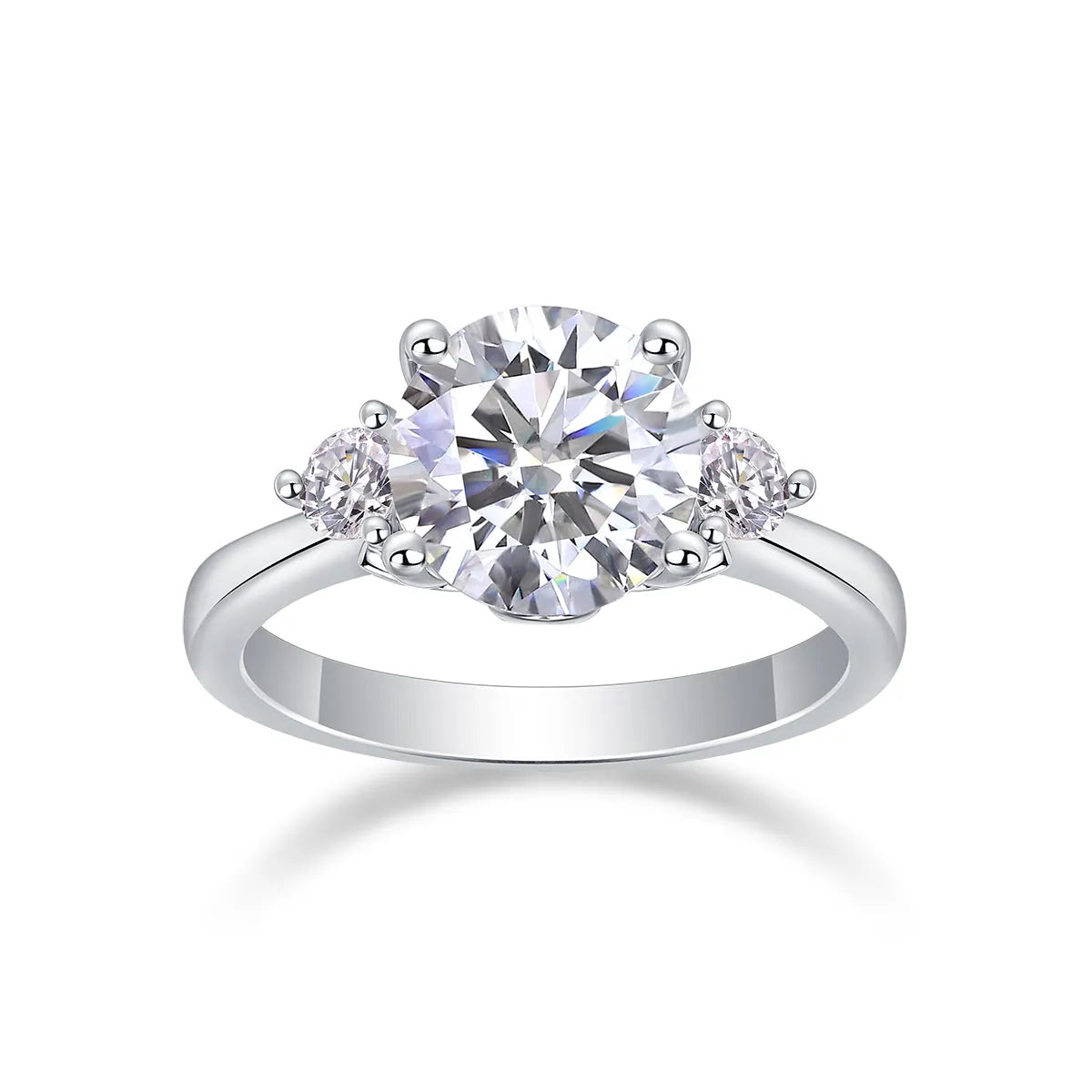Starry Night Brilliance gold-plated S925 silver wedding ring set with 2-carat moissanite in gift box