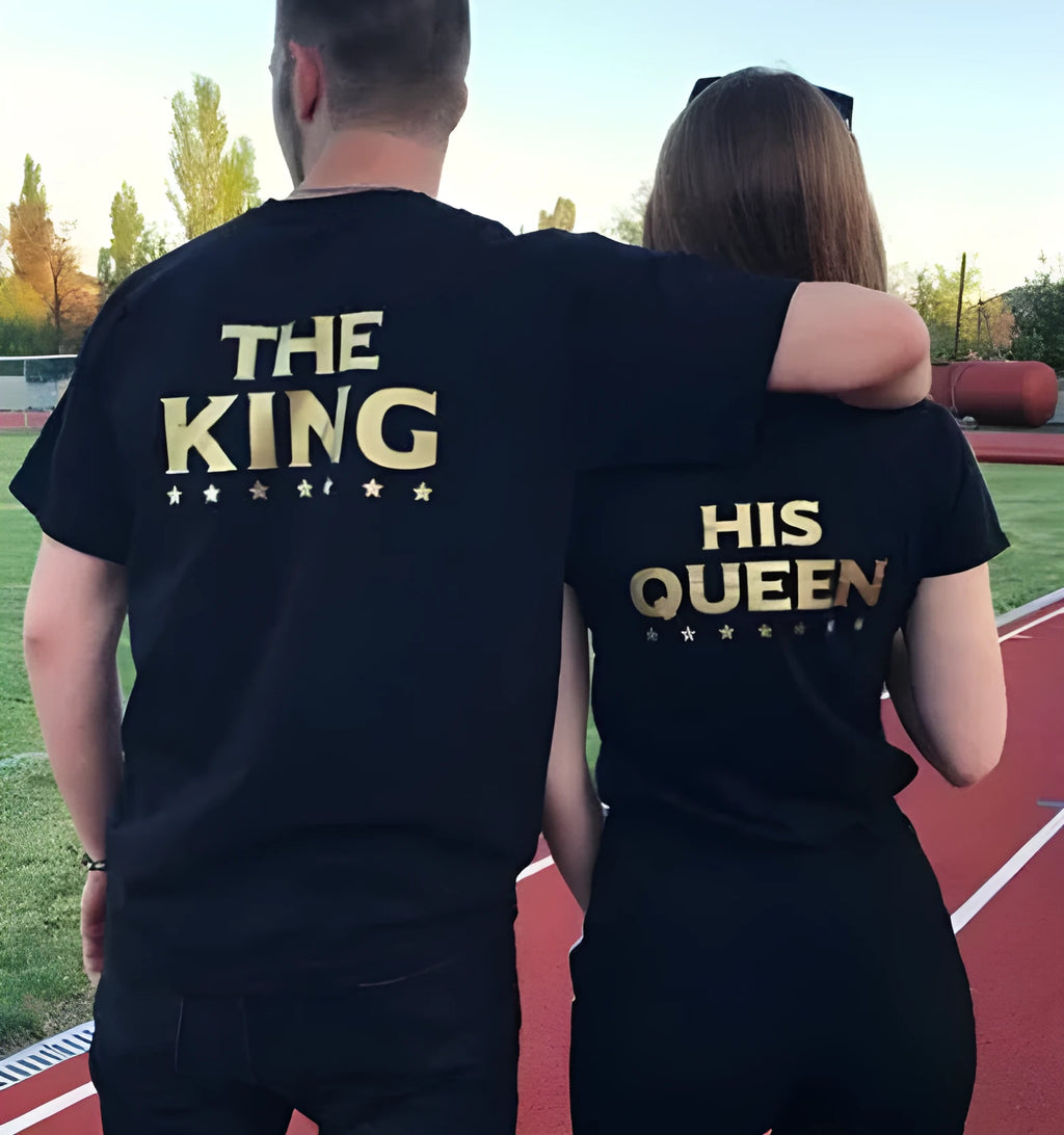 Knitted fabric printed t-shirt for men and women with short sleeves, black colour, street style regular fit