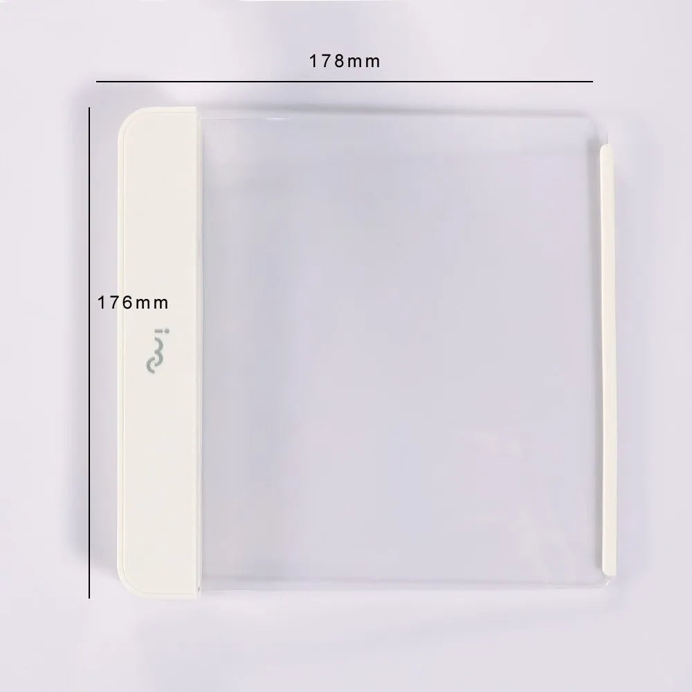 Dimmable LED panel book reading lamp with PMMA acrylic, two-level brightness, 17.6 cm wide, for bedside night reading