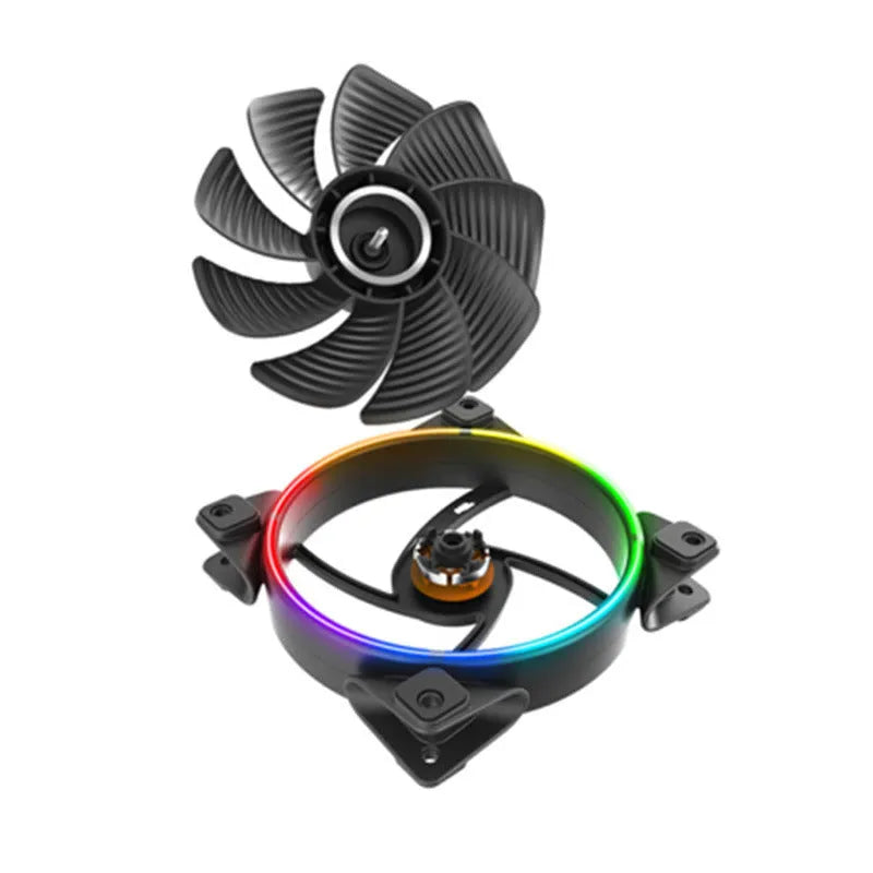 Three 120mm black RGB computer case fans with hydraulic bearings