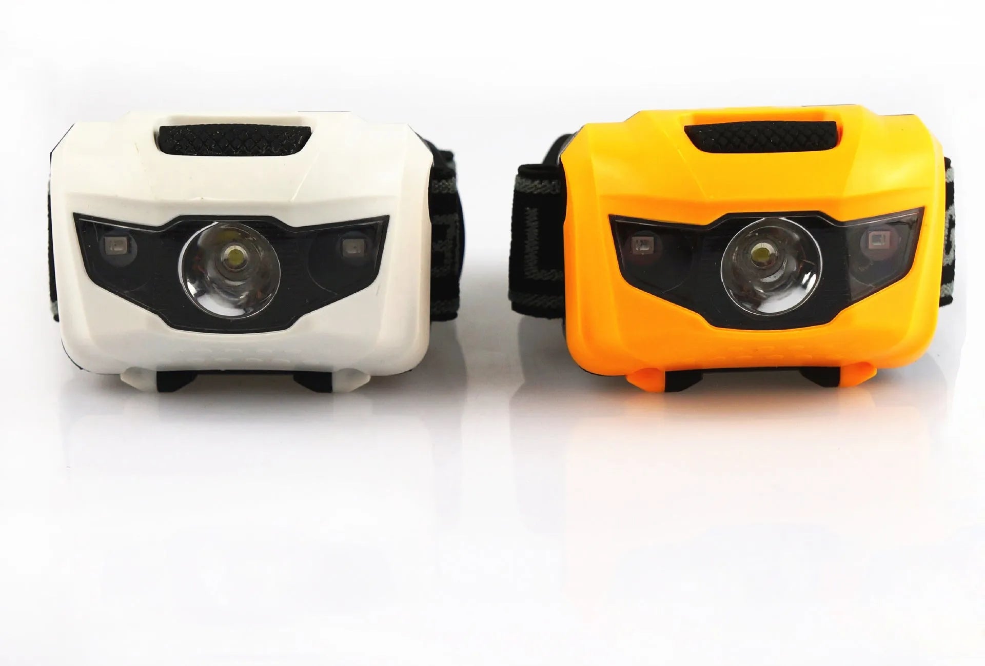 3W LED head torch with white and red lights in waterproof casing for outdoor activities