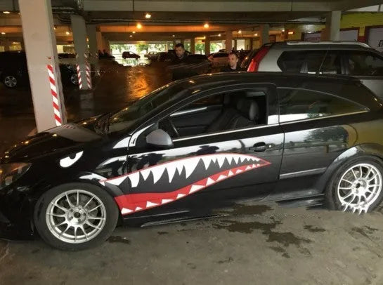 Shark design car body sticker vinyl wrap for vehicle customisation in two size options