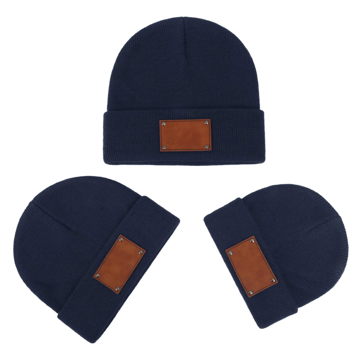 Knitted warm pullover hat in acrylic fibre with dome top and no brim, available in six colours and sizes S, M, L.