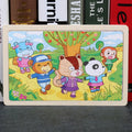 80 piece wooden animal jigsaw puzzle in iron box with non-toxic paint for children aged 3+