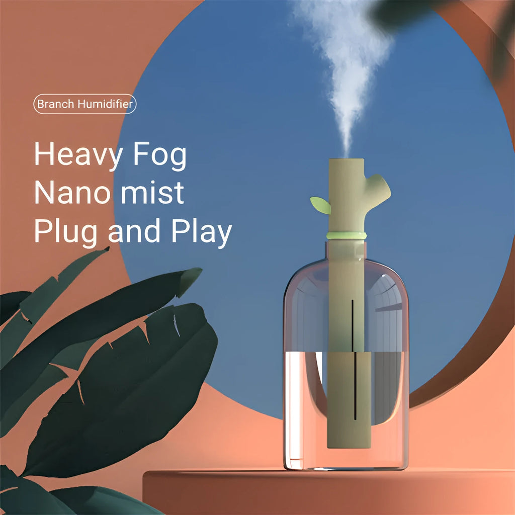 Transparent portable USB humidifier with water purification filter stone