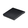 External USB Type-C CD DVD burner drive in black, compact size for laptop use