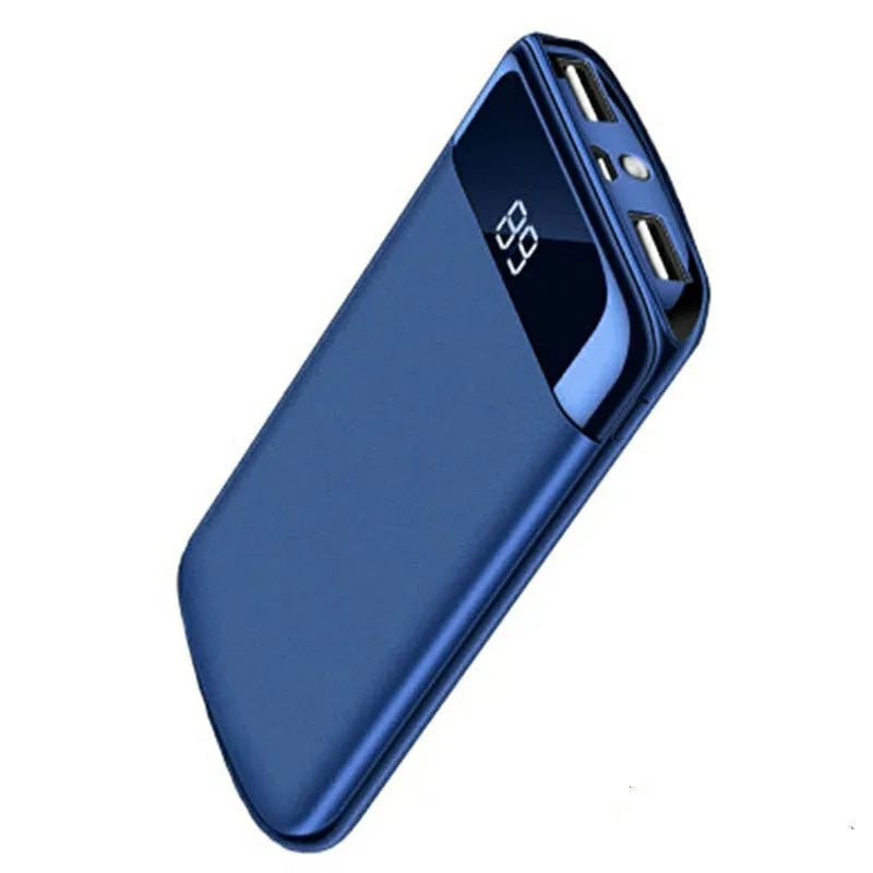 Y10 20000mAh portable power bank with LCD display showing battery percentage