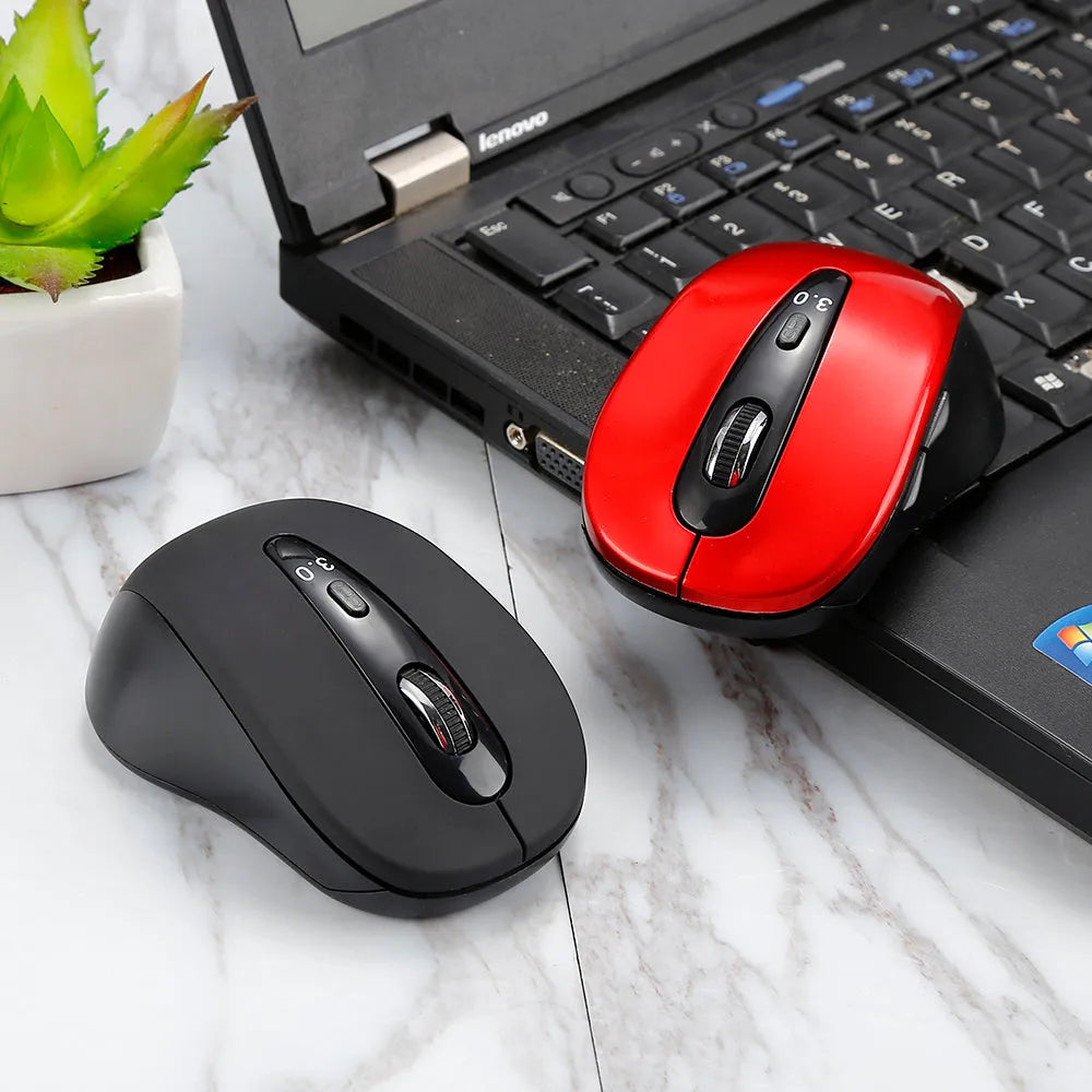 Wireless dual-mode mouse with Bluetooth 5.0 and 2.4GHz, 2400dpi, six keys, four-way wheel, 100x60x40mm, 60g