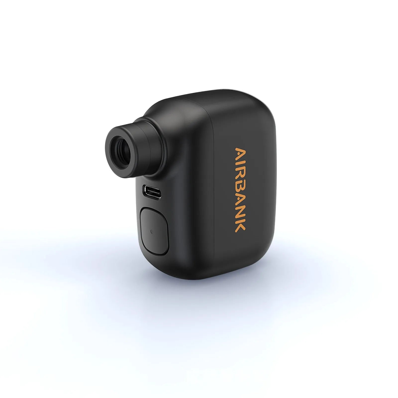 Black AS100 mini electric bicycle pump with USB cable and waterproof storage bag
