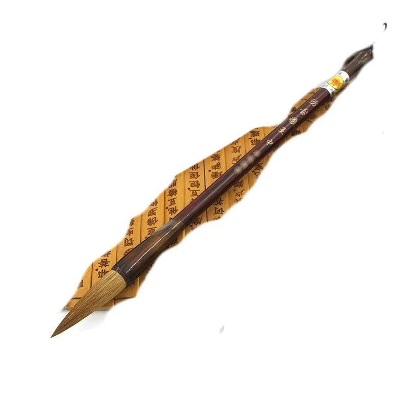 Wolf Hao traditional Chinese writing brush set with steel handle for painting and calligraphy.