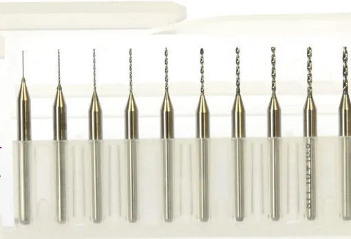 Imported tungsten carbide micro-engraving bit for circuit board and precision hardware processing.