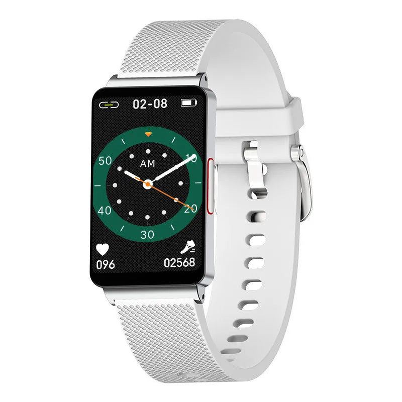 Blood glucose monitoring smart bracelet with touch screen and magnetic USB charging in black, gold or silver colours