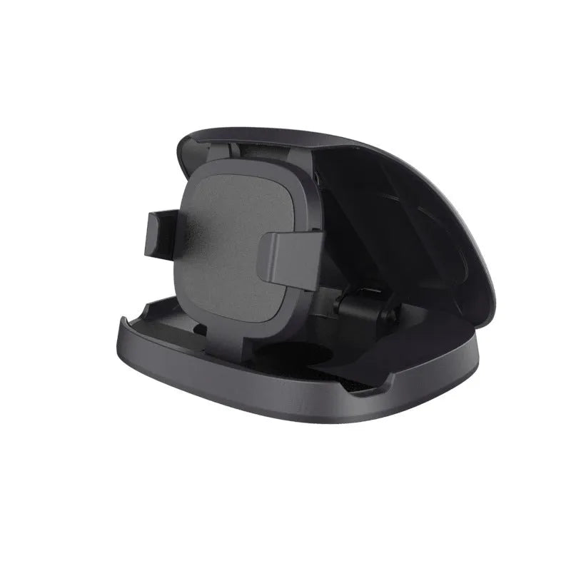 Black plastic rotating suction cup car mount for mobile phones and satellite navigation devices