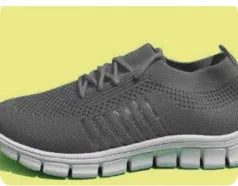 Women's casual mesh sports shoes in various colours with round toe and low heel design