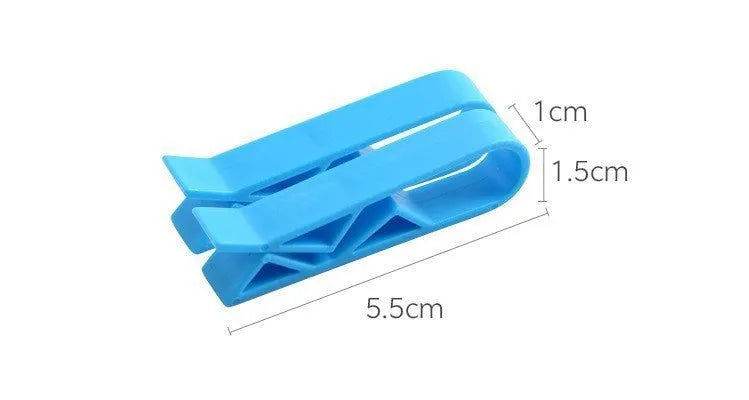 A white PP plastic non-slip fixed clip for holding bin bags to the side of a rubbish bin.