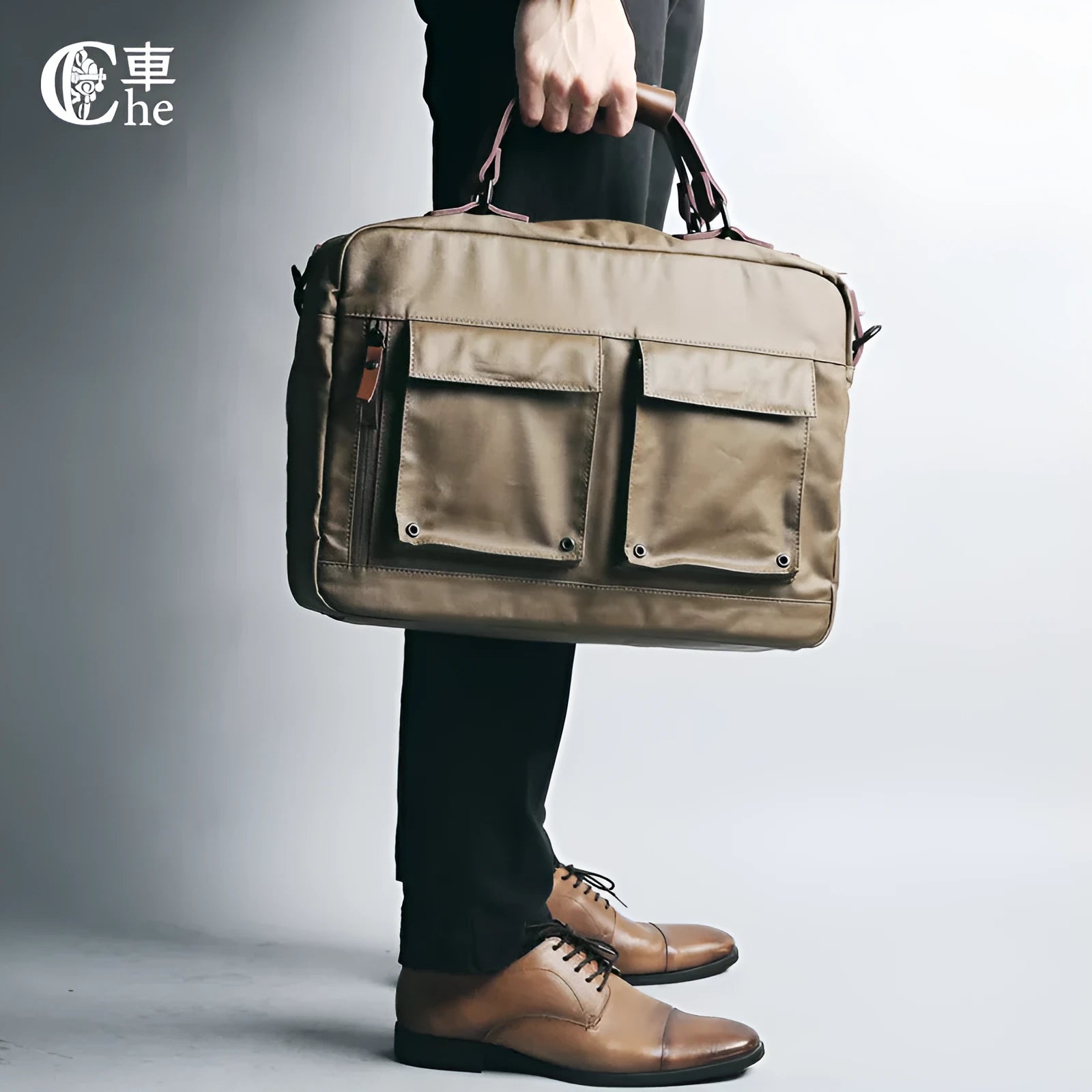 Dpark black laptop bag with single shoulder strap showing 14-15 inch laptop compartment