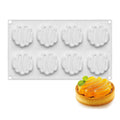 Round cake silicone mold with 8 bubbles, lightweight 129g non-stick baking mould MCM-176
