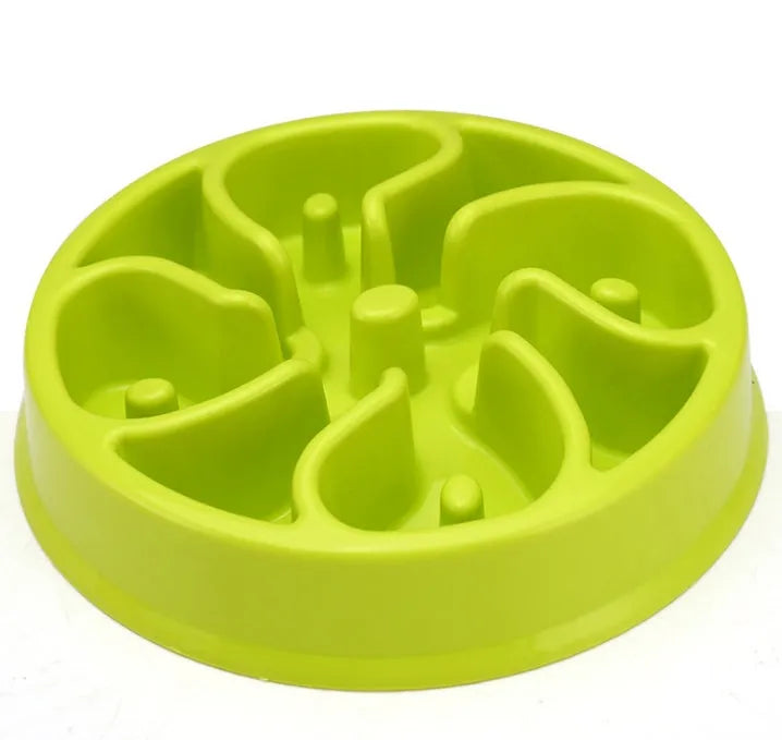 Anti-choke plastic dog bowl 20cm diameter, PP material, slow feeder for dogs, colour option shown