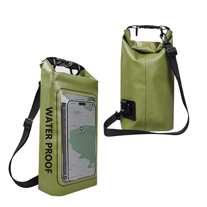 Waterproof crossbody phone bag in multiple colours with 2L and 5L capacity options