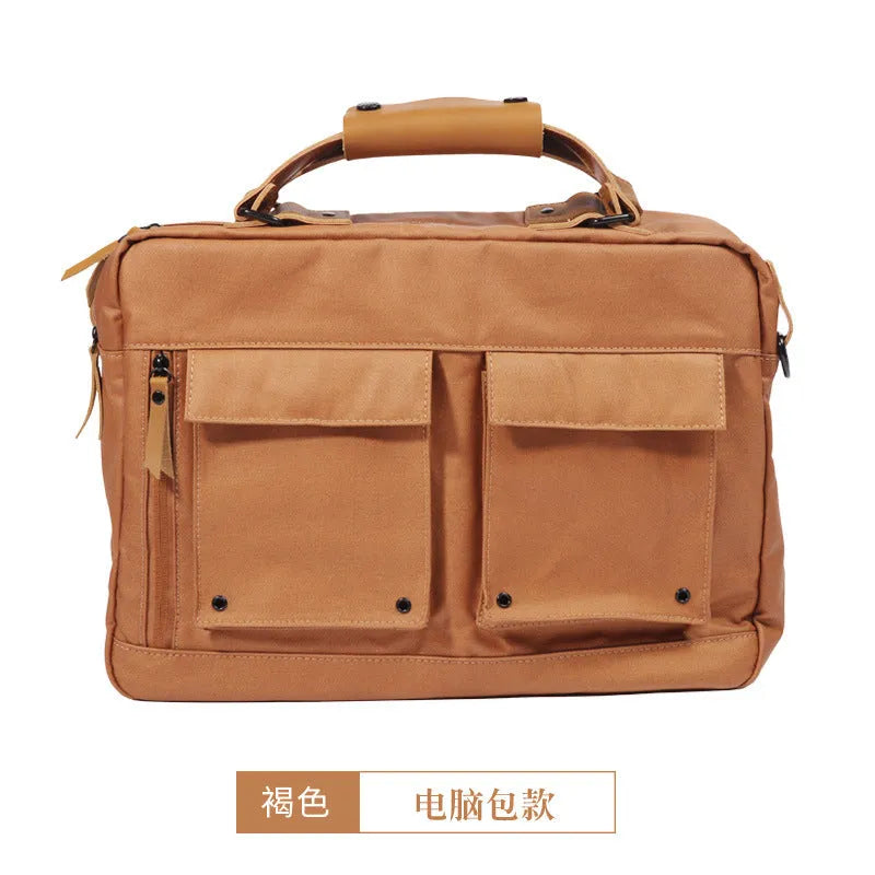 Dpark black laptop bag with single shoulder strap showing 14-15 inch laptop compartment