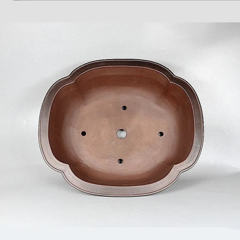 Handmade Chinese style crabapple shaped purple clay flowerpot 74cm