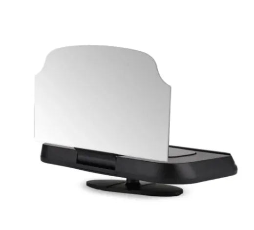 Car navigation bracket with hard tempered glass display and suction cup magnet for smartphone head-up display