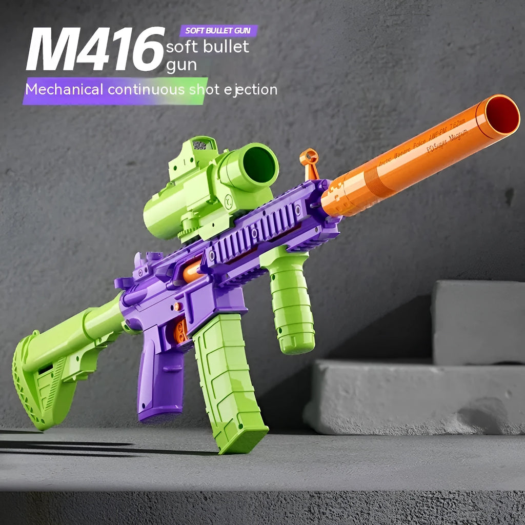 Throwing Shell M416 Radish Gun soft bullet gun toy plastic construction outdoor play