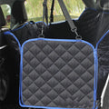 Waterproof cloth car rear seat pet mat in blue, orange, or black for dog travel
