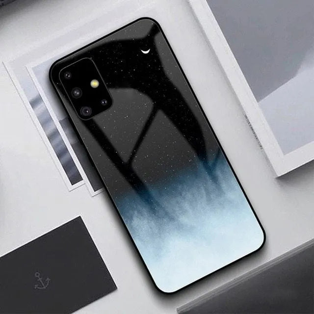Black silicone phone case for Samsung and iPhone smartphones on a table