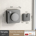 Gun grey retractable wall mounted clothesline extended to 4.8m with clothes hanging, ABS stainless steel construction