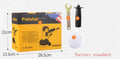 Yellow automotive polishing machine with 125mm disc for metal wood tile leather surfaces