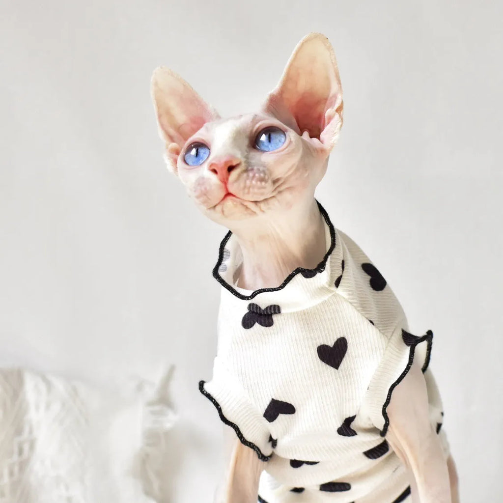 Sleeveless rubber cat vest in a choice of ten colours and six sizes from XS to XXL