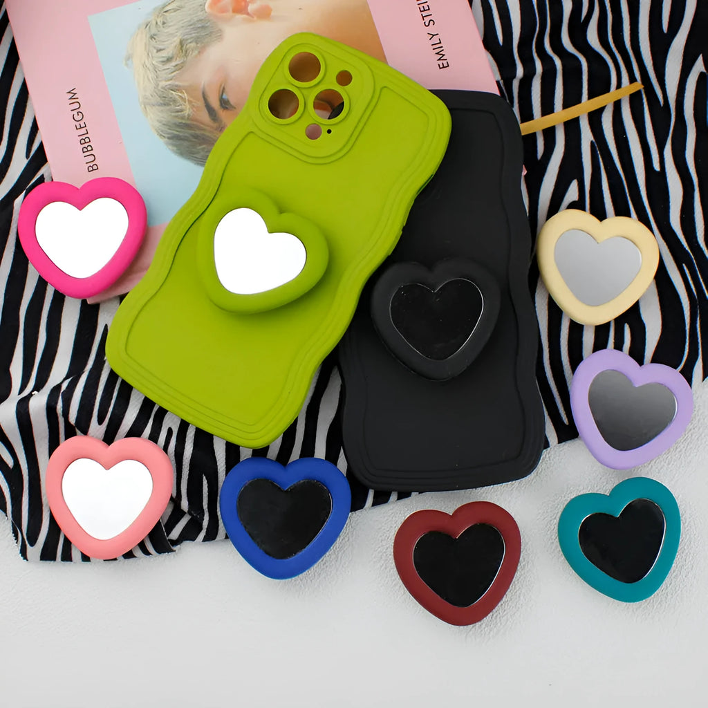 Love silicone foldable mobile phone holder portable stand in one of nine colour options for desktop use