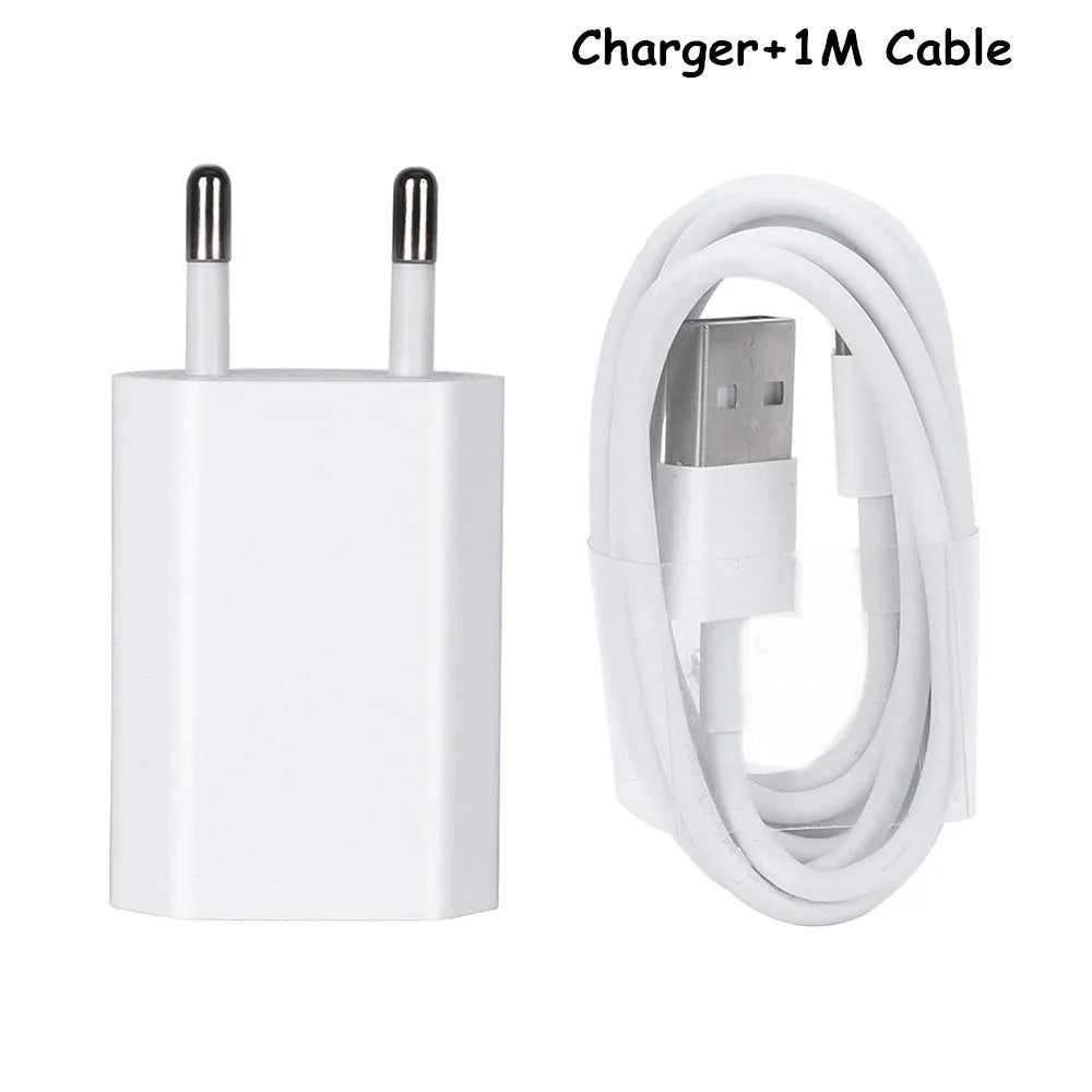 5V 2A USB wall charger with 1 metre cable for iPhone and iPad charging