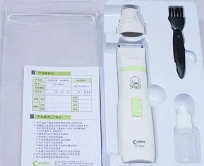 White pet hair trimmer and nail polisher set for small and medium dogs and cats