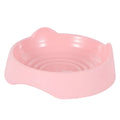 Ceramic dog slow feeder bowl with maze pattern in blue, green, or pink