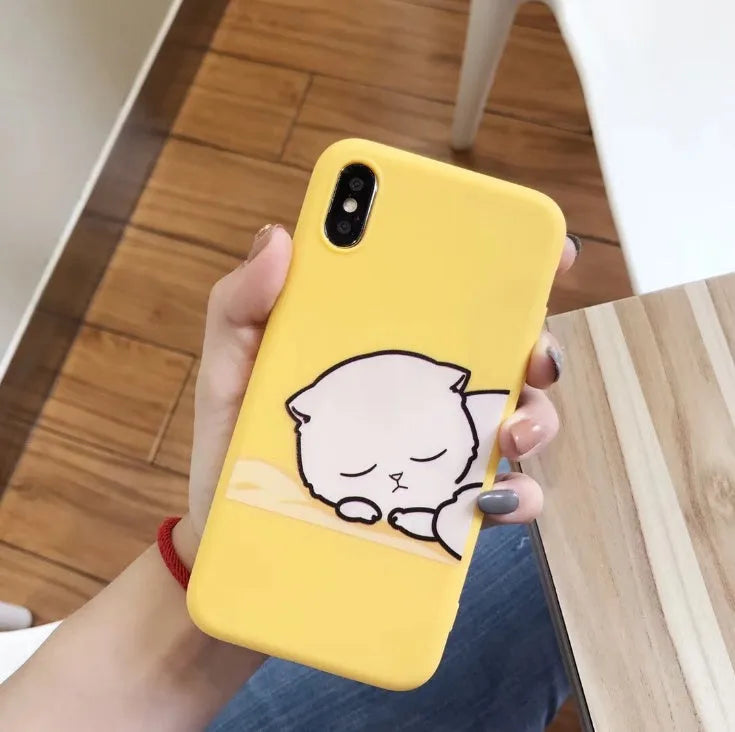 Funny cartoon giraffe design TPU silicone phone case for iPhone 7 8 Plus XR XS Max